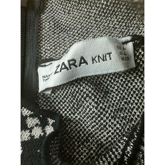 Zara Knit High Neck Shirt Snake Print Sleeveless Fitted Animal Print Size Large - Picture 7 of 7